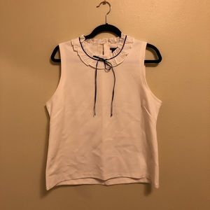 White and black J crew Blouse